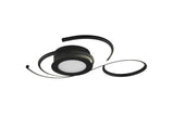 Trio Jive Plafón LED de metal estera negra 623410232