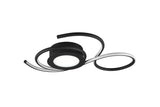 Trio Jive Plafón LED de metal estera negra 623410232