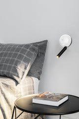 Lámpara de pared aplique Faro Press con lector LED 3000K blanco brillo — ref. 62350 (2)