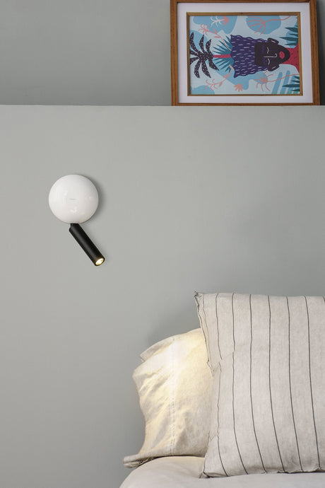 Lámpara de pared aplique Faro Press con lector LED 3000K blanco brillo — ref. 62350 (3)