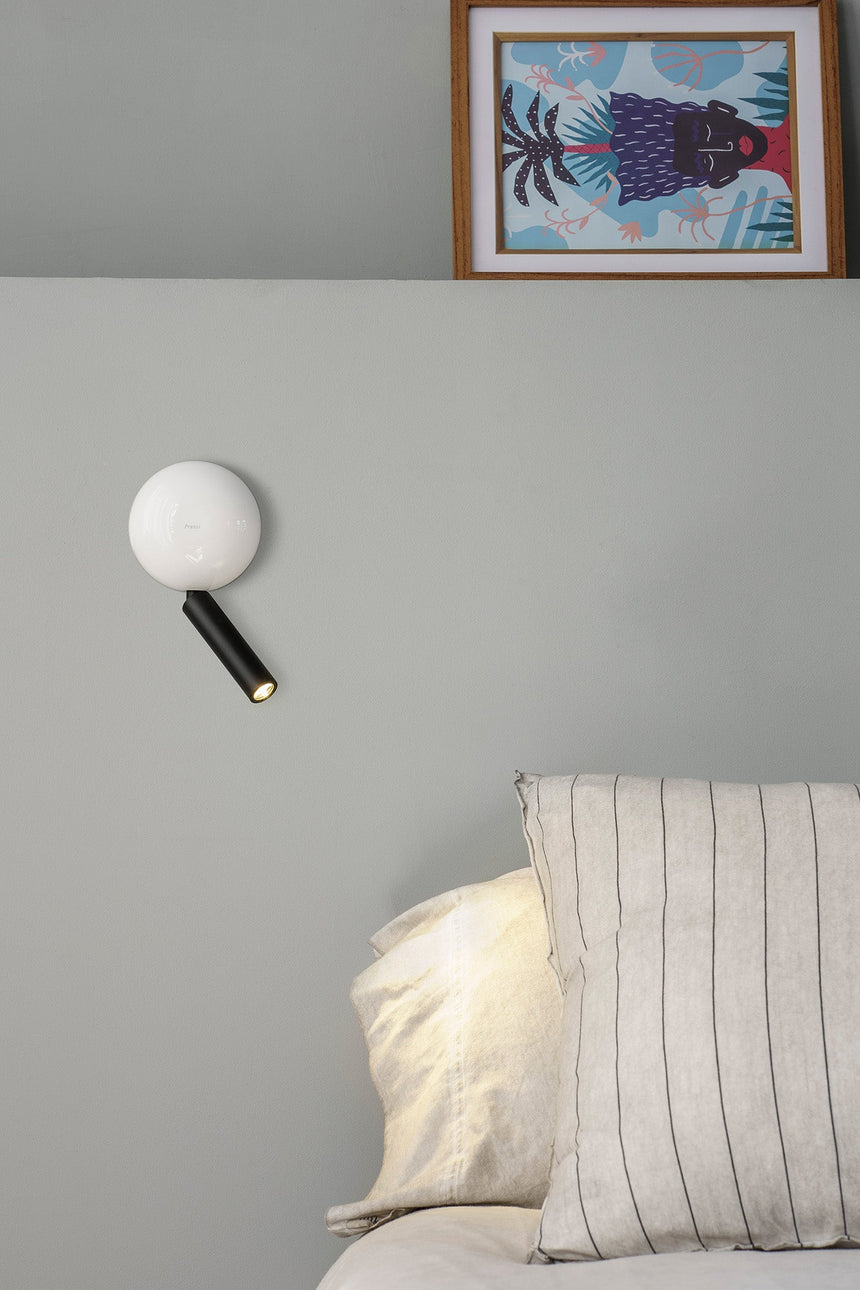 Lámpara de pared aplique Faro Press con lector LED 3000K blanco brillo — ref. 62350 (3)