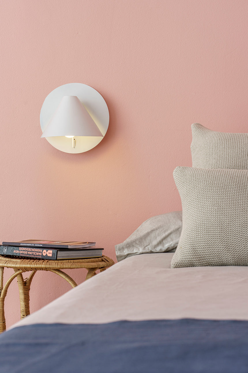 Lámpara de pared aplique Faro Noon E27 LED blanco mate 62355 - vista alternativa