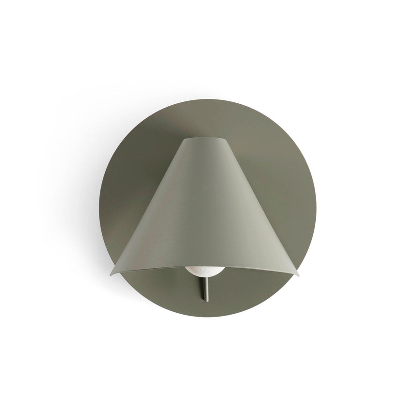 Lámpara de pared aplique Faro Noon E27 LED gris musgo 62356