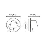 Lámpara de pared aplique Faro Noon E27 LED gris musgo 62356