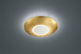 Plafón de techo Trio Chiros LED gold-colored 3000K regulable Ø32cm 624110279