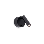 Lámpara de pared aplique Faro Boc con lector LED negro mate 3000K 62708