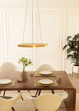 Lámpara de techo colgante EGLO Vallerosa LED oro Ø58cm 900917