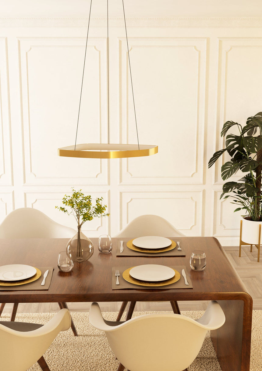 Lámpara de techo colgante EGLO Vallerosa LED oro Ø58cm 900917