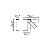 Lámpara de pared aplique Faro Cronos con lector LED negro mate 2700K 62751