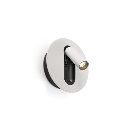 Lámpara de pared aplique Faro Timit con lector y USB-C LED 2700K blanco mate — ref. 62760 (1)