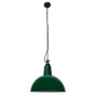 Lámpara de techo colgante Faro Lou E27 verde brillo Ø52cm 62801