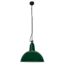 Lámpara de techo colgante Faro Lou E27 verde brillo Ø52cm 62801
