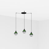 Faro CLAIRE 3 luces Lámpara colgante verde 62803-3L
