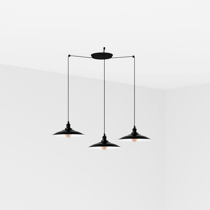 Faro LANG 3 luces Lámpara colgante negra 62804-3L