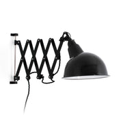 Lámpara de pared aplique Faro Ras E27 negro brillo 62807