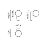 Lámpara de pared aplique Faro Mabe LED negro mate 3000K IP44 62830