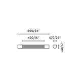 Lámpara de pared aplique Faro Kiva LED translúcido 3000K IP44 62832