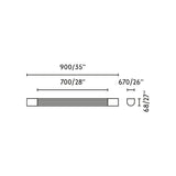 Lámpara de pared aplique Faro Kiva LED translúcido 3000K IP44 62834 - vista alternativa