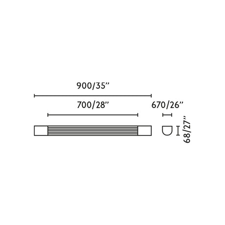 Lámpara de pared aplique Faro Kiva LED translúcido 3000K IP44 62834 - vista alternativa