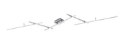 Plafón de techo Trio Arvin grande LED níquel mate CCT regulable con mando 245cm 628410507