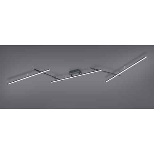 Trio Arvin Plafón LED de metal estera negra 628410532