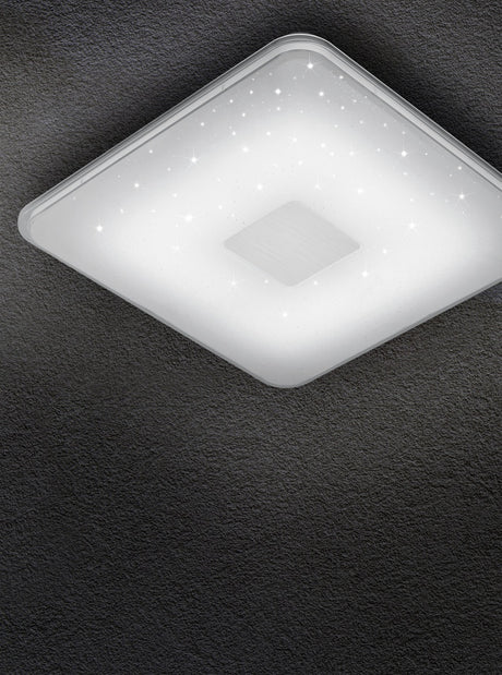 Plafón de techo Trio Samurai LED blanco CCT 42,5cm 628613001