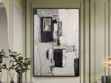 Cuadro acrílico Schuller Conjetura madera pintura acrílica y negro 123x183cm 629287