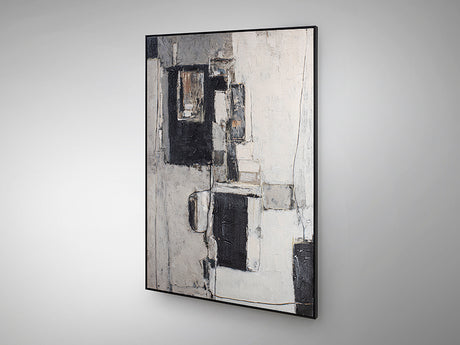 Cuadro acrílico Schuller Conjetura madera pintura acrílica y negro 123x183cm 629287