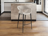 Taburete Schuller Giro II negro y blanco madera 52x93cm