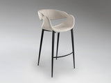 Taburete Schuller Giro II negro y blanco madera 52x93cm vista 2