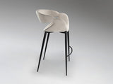 Taburete Schuller Giro II negro y blanco madera 52x93cm vista 3