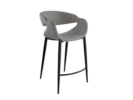 Taburete Schuller Giro II negro y gris madera 52x93cm ambiente