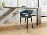 Taburete Schuller Giro II negro y azul madera 52x93cm 629379