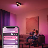Philips Hue White and Color Ambiance Foco Centris negro RGBW 25W 2960lm 8720169318670