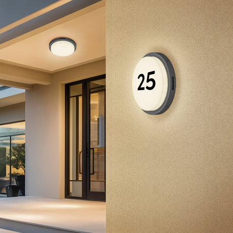 Plafón de techo exterior Trio Bermejo LED antracita IP54 Ø30cm 630369142