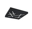 Plafón de techo Trio Snip LED negro mate CCT 50cm 630810132