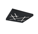 Plafón de techo Trio Snip LED negro mate CCT 50cm 630810132