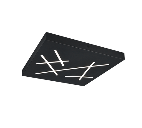 Plafón de techo Trio Snip LED negro mate CCT 50cm 630810132