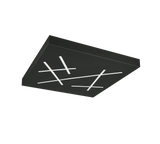 Plafón de techo Trio Snip LED negro mate CCT 50cm 630810132