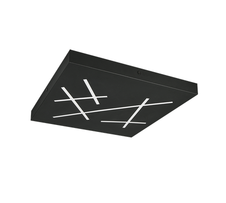 Plafón de techo Trio Snip LED negro mate CCT 50cm 630810132