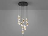 Schuller Iliada Lámpara de techo colgante 9 luces negro oro D50 631264