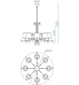 Lámpara de techo Ofertas-3 Dto 50% Mantra gris oscuro 6312