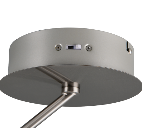 Plafón de techo Trio Dios LED níquel mate Ø40cm 631410107