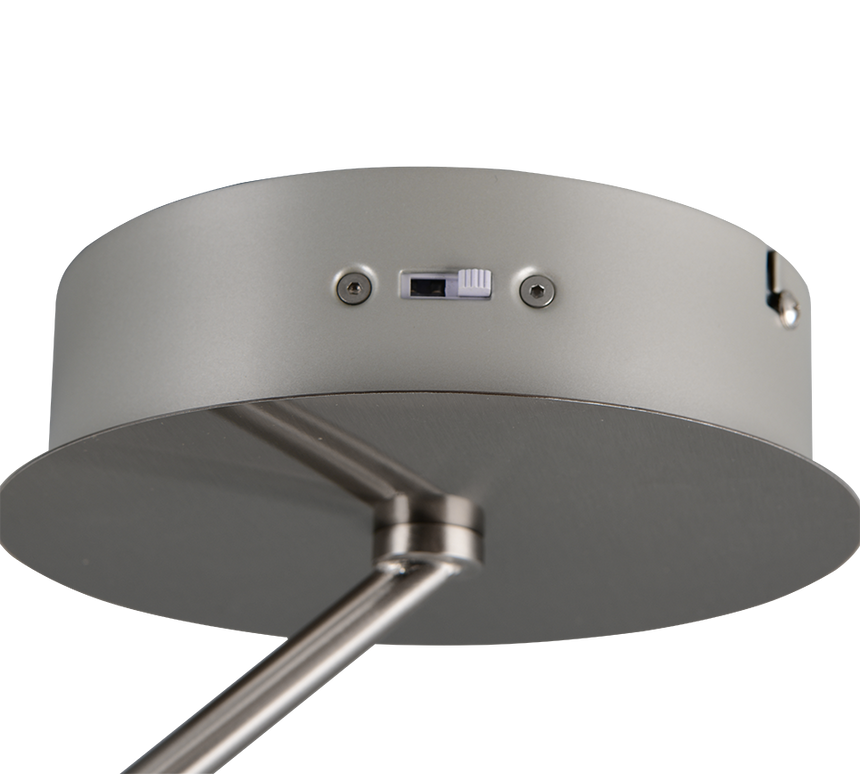 Plafón de techo Trio Dios LED níquel mate Ø40cm 631410107