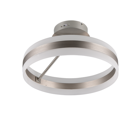 Plafón de techo Trio Dios LED níquel mate Ø40cm 631410107