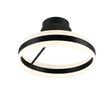 Plafón de techo Trio Dios LED negro mate Ø40cm 631410132