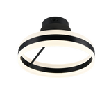 Plafón de techo Trio Dios LED negro mate Ø40cm 631410132