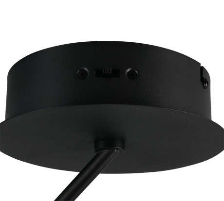 Plafón de techo Trio Dios LED negro mate Ø40cm 631410132