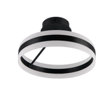 Plafón de techo Trio Dios LED negro mate Ø40cm 631410132