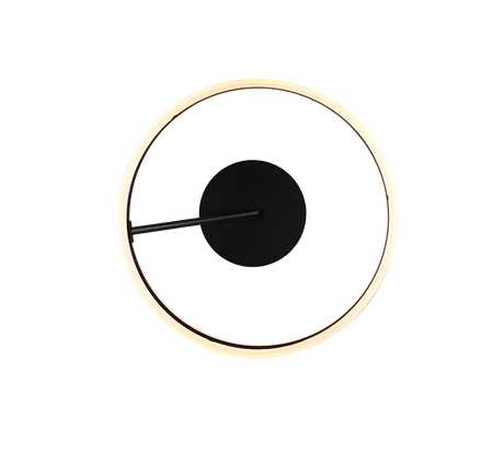 Plafón de techo Trio Dios LED negro mate Ø40cm 631410132
